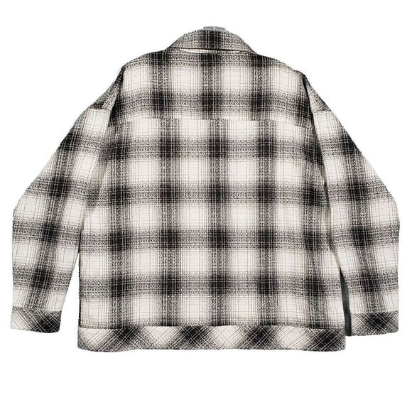 Boston Traders Shirt Jacket Women's Size XL Plaid Gray Button Up NEW - Picture 3 of 11